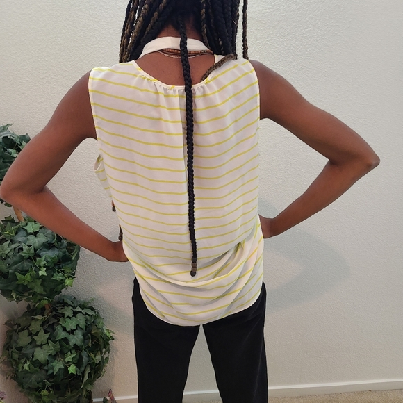 ANN TAYLOR Stripped Tank Top With Pockets - Picture 6 of 13